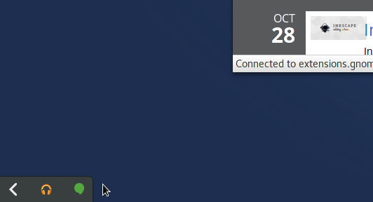 GNOME status icon drawer