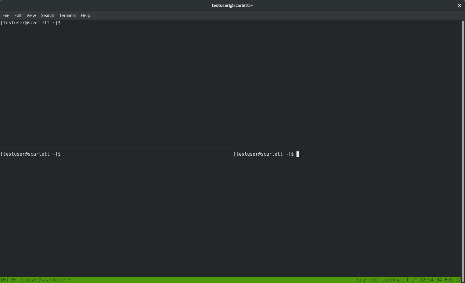 tmux new window