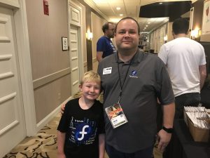 Nick Bebout, a Fedora contributor at the Southeast Linux Fest (SELF) 2017
